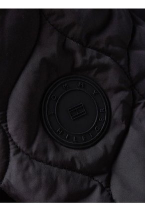 Chaqueta Negra Bomber Acolchada Para Mujer Tommy Hilfiger