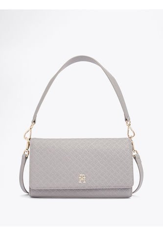Bolso Gris De Hombro Con Monograma TH Tommy Hilfiger Tommy Hilfiger
