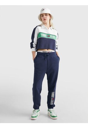 Joggers De Corte Amplio Con Parche Mujer Azul Tommy Jeans