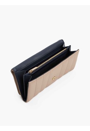 Billetera Beige Large Con Cierre De Solapa Tommy Hilfiger