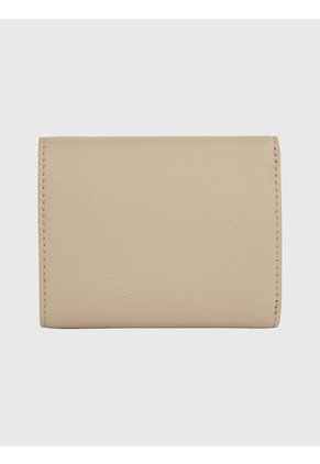 Cartera Mediana Con Acabado Granulado Mujer Beige Tommy Hilfiger