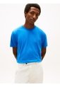 Camiseta Azul De Cuello Redondo Con Logo Bordado Tommy Hilfiger de Tommy Hilfiger