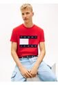 Camiseta Roja De Corte Regular Con Logo Estampado Tommy Jeans de Tommy Hilfiger