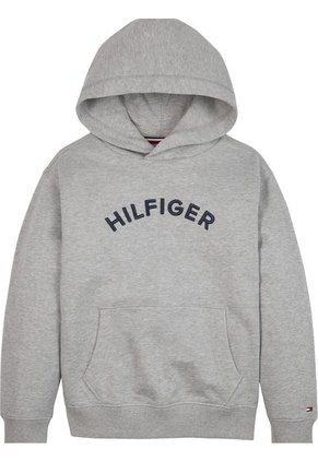 Saco Con Gorro Y Logo Arqueado Niño Gris Tommy Hilfiger