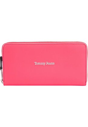 Cartera Grande Con Cremallera Y Logo Mujer Rosa Tommy Hilfiger