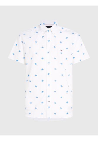 Camisa De Manga Corta Con Monograma Th Hombre Azul Tommy Hilfiger Tommy Hilfiger