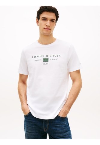 Camiseta Blanca De Punto Con Logo Tommy Hilfiger Tommy Hilfiger
