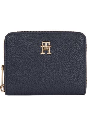 Cartera Mediana Con Cremallera Y Monograma Mujer Azul Tommy Hilfiger