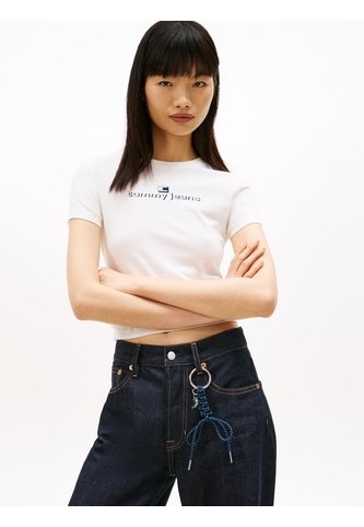 Camiseta Blanca Essential De Corte Slim Tommy Jeans Tommy Hilfiger