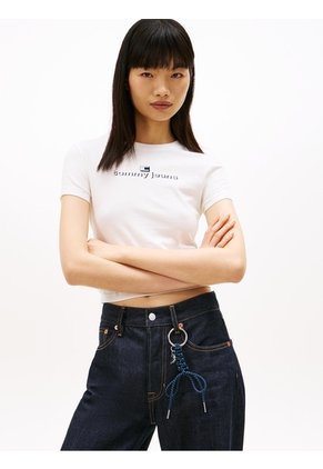 Camiseta Blanca Essential De Corte Slim Tommy Jeans