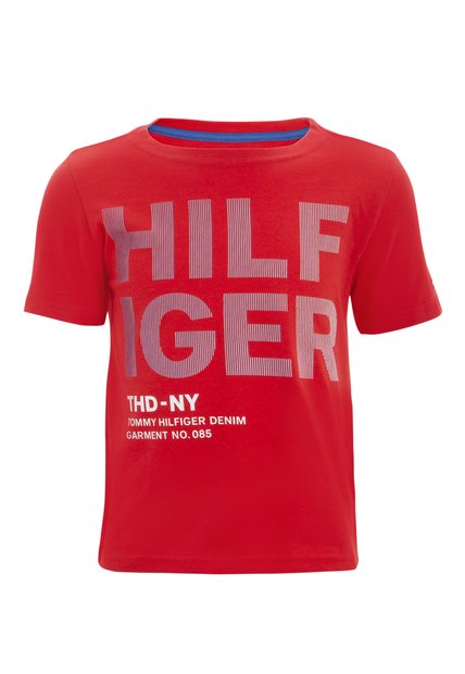 Camiseta Manga Para Niño Corta Con Logo Tommy Hilfiger