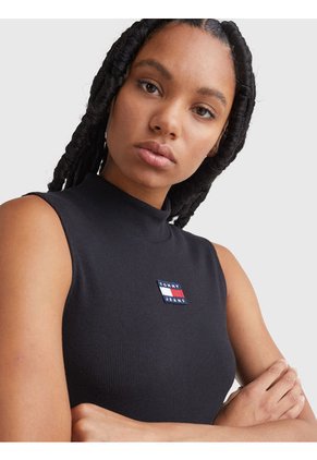Mono Deportivo Con Parche De Tommy Mujer Negro Tommy Jeans