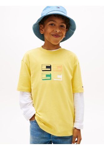 Camiseta Amarilla Para Niño Con Logo Gráfico 3D Tommy Hilfiger Tommy Hilfiger