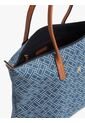 Bolso Azul Tote En Tejido Denim Con Logo Tommy Hilfiger de Tommy Hilfiger