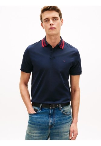 Polo Azul Jacquard Con Tejido Ribeteado Tommy Hilfiger Tommy Hilfiger