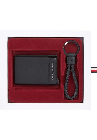 Conjunto Negro De Regalo Con Llavero Y Billetera De Cuero Tommy Hilfiger Tommy Hilfiger