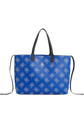 Bolso Tote Iconic Con Monogramas Th Mujer Azul Tommy Hilfiger