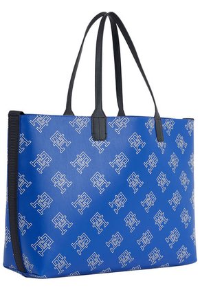 Bolso Tote Iconic Con Monogramas Th Mujer Azul Tommy Hilfiger