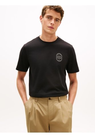 Camiseta Negra Con Logo Gráfico Redondo Tommy Hilfiger Tommy Hilfiger