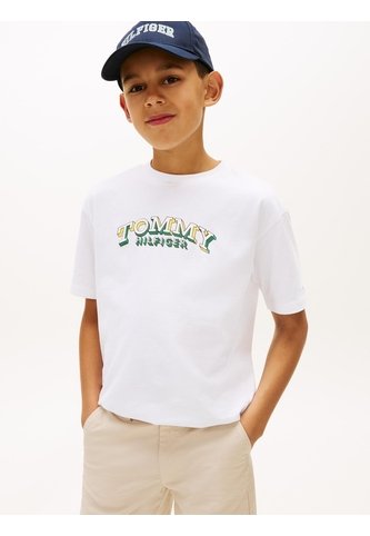 Camiseta Blanca Para Niño Con Logo Gráfico 3D Tommy Hilfiger Tommy Hilfiger