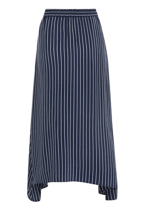 Falda Midi Con Diseño De Rayas Mujer Blanco Tommy Hilfiger