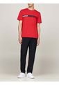 Camiseta Roja De Cuello Redondo Con Logo Tommy Hilfiger de Tommy Hilfiger