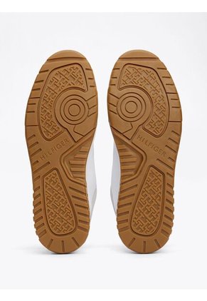 Tenis Blanco De Baloncesto Con Texturas Mixtas Tommy Hilfiger