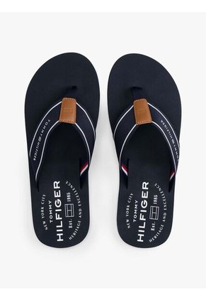 Sandalias Azul Con Tiras De Tejido Trenzado Tommy Hilfiger