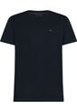 Camiseta Azul De Cuello Redondo Y Punto Interlock Tommy Hilfiger de Tommy Hilfiger
