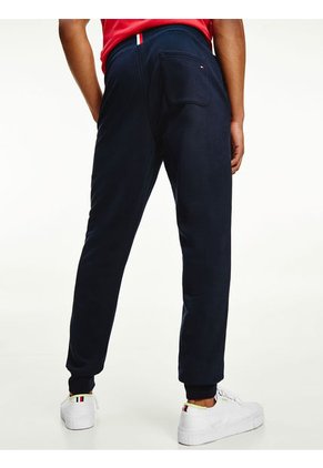 Joggers De Algodón Orgánico Con Logo Hombre Azul Oscuro Tommy Hilfiger