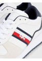 Tenis De Running En Piel Con Monograma Hombre Blanco Tommy Hilfiger de Tommy Hilfiger
