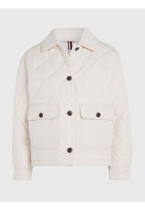 Chaqueta Con Diseño Acolchado A Rombos Mujer Blanco Tommy Hilfiger