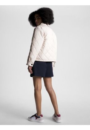 Chaqueta Con Diseño Acolchado A Rombos Mujer Blanco Tommy Hilfiger