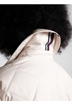 Chaqueta Con Diseño Acolchado A Rombos Mujer Blanco Tommy Hilfiger