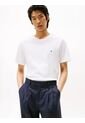 Camiseta Blanca De Cuello Redondo Y Punto Interlock Tommy Hilfiger de Tommy Hilfiger