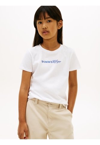 Camiseta Vintage Para Niña Slim De Punto Con Logo Tommy Hilfiger Tommy Hilfiger
