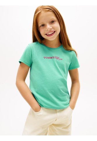 Camiseta Vintage Para Niña Slim De Punto Con Logo Tommy Hilfiger Tommy Hilfiger