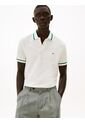 Polo Blanco De Corte Regular Con Logo Tommy Hilfiger de Tommy Hilfiger