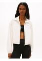 Chaqueta Blanca Con Cremallera Y Cordón Lateral Tommy Jeans de Tommy Hilfiger
