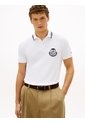 Polo Blanco De Corte Regular Con Escudo Tommy Hilfiger de Tommy Hilfiger