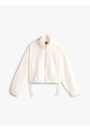 Chaqueta Blanca Con Cremallera Y Cordón Lateral Tommy Jeans