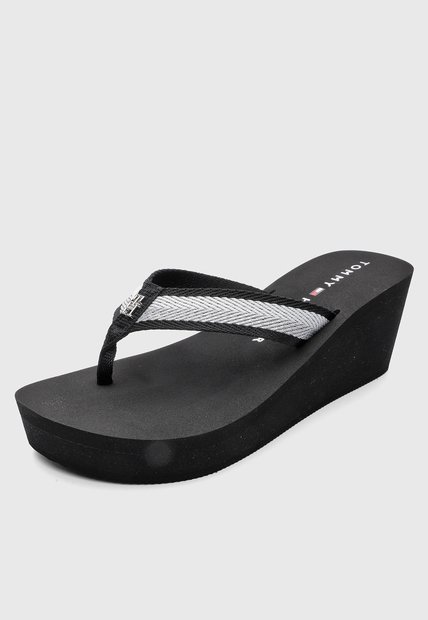Sandalia Tacón Corrido TOMMY HILFIGER Negro