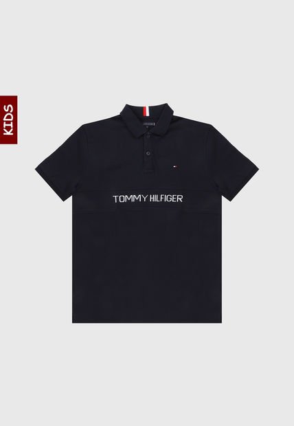 Polo Azul Navy-Blanco Tommy Hilfiger Kids