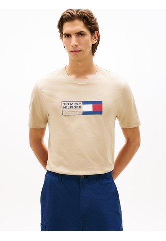 Camiseta Beige De Punto Con Cuello Redondo Tommy Hilfiger Tommy Hilfiger