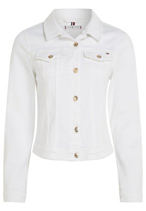 Chaqueta Vaquera Blanca De Corte Slim Mujer Blanco Tommy Hilfiger