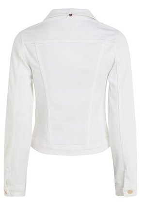 Chaqueta Vaquera Blanca De Corte Slim Mujer Blanco Tommy Hilfiger