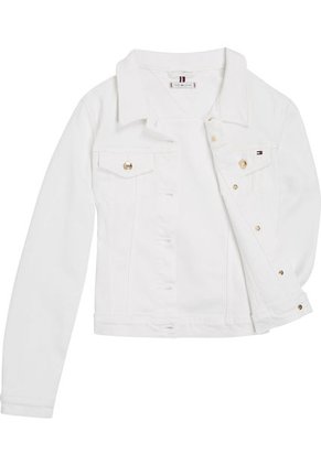Chaqueta Vaquera Blanca De Corte Slim Mujer Blanco Tommy Hilfiger