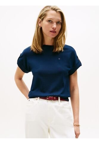 Camiseta Azul Manga Corta Con Diseño De Rayas Tommy Hilfiger Tommy Hilfiger