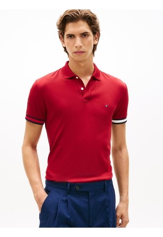 Polo Rojo Slim Con Manga Corta Tommy Hilfiger Tommy Hilfiger