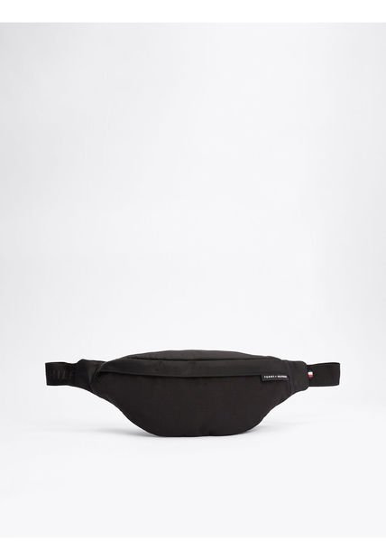 Canguro Negro Con Logo Engomado Tommy Hilfiger
